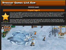 Tablet Screenshot of browsergameslist.com